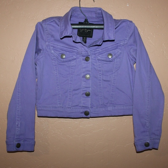 girls purple denim jacket